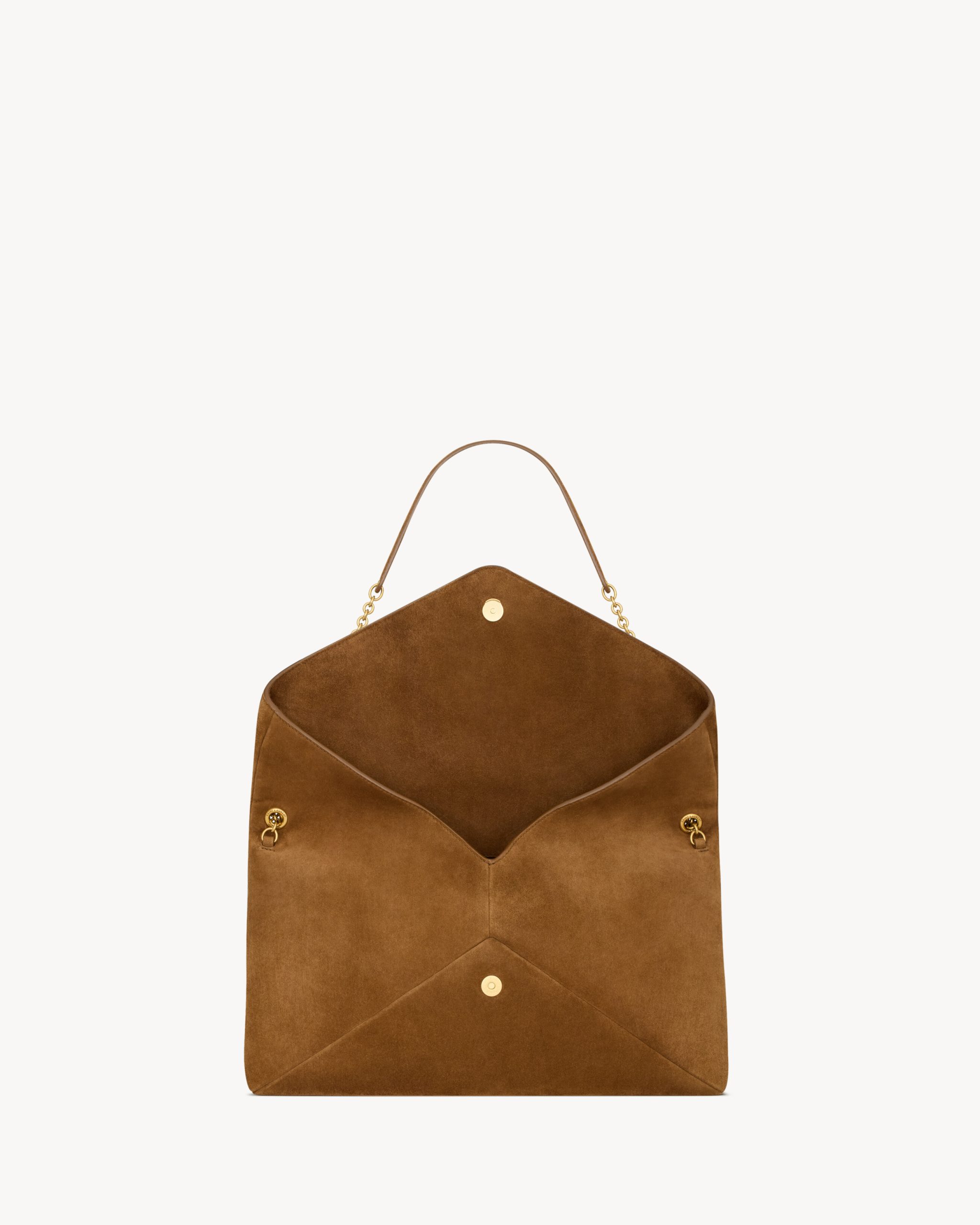 YSL CASSANDRE XXL pouch on chain in suede - Image 4